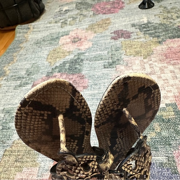 Tory Burch Stamped Snake Print Sandals - Picture 8 of 10